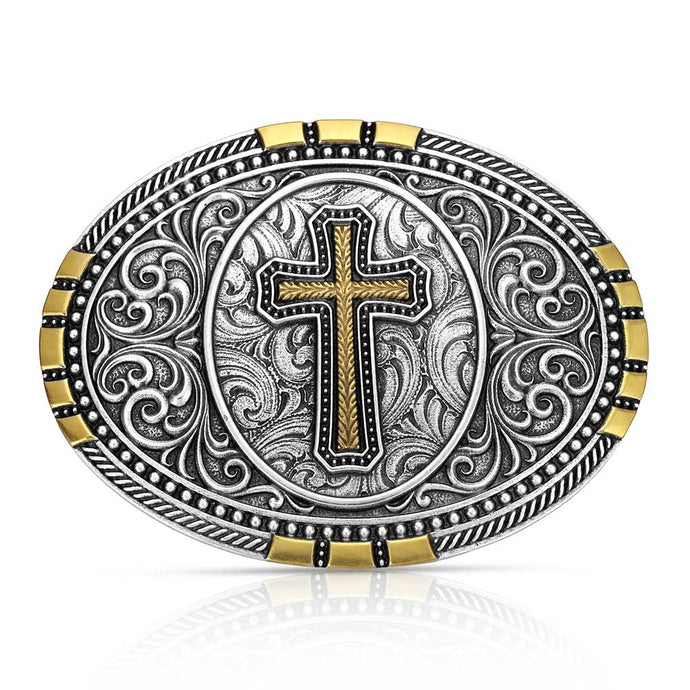 A1073P - Montana Silversmiths Established Faith Buckle
