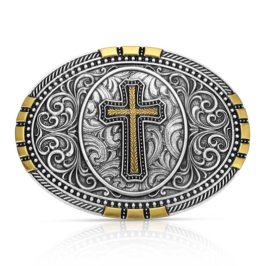 A1073P - Montana Silversmiths Established Faith Buckle