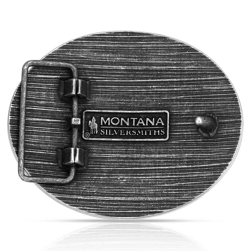Load image into Gallery viewer, A1086P - Montana Silversmiths Tri Color Rodeo Buckle
