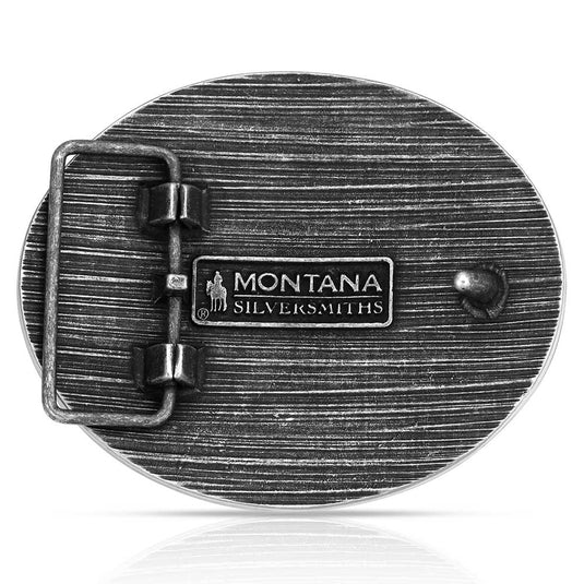 A1086P - Montana Silversmiths Tri Color Rodeo Buckle