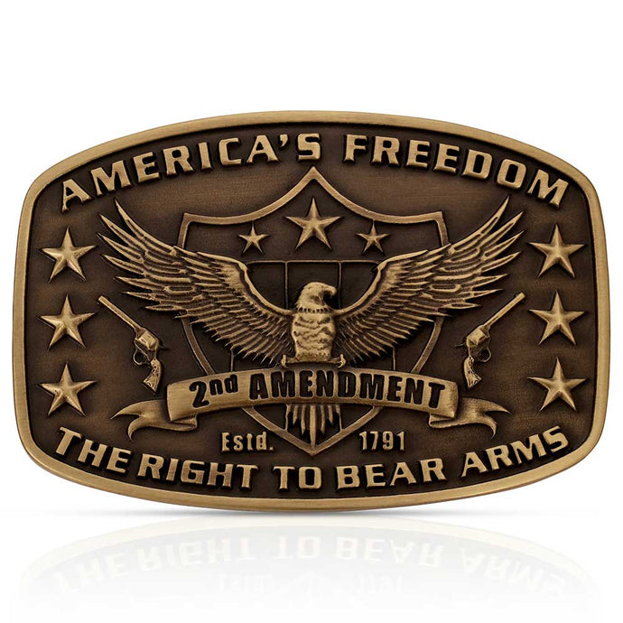 A272 - Montana Silversmiths 2nd Amendment Heritage Attitude Buckle