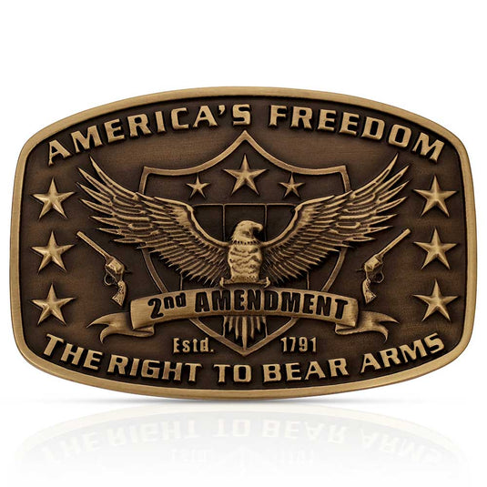 A272 - Montana Silversmiths 2nd Amendment Heritage Attitude Buckle