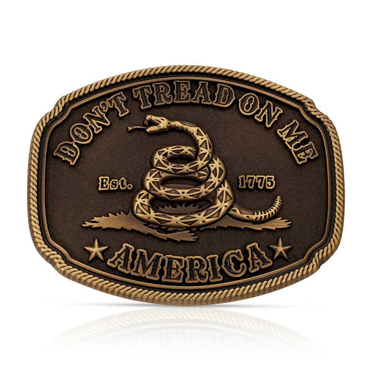 A515C - Montana Silversmiths American Gadsden Don't Tread on Me Heritage Attitude Buckle