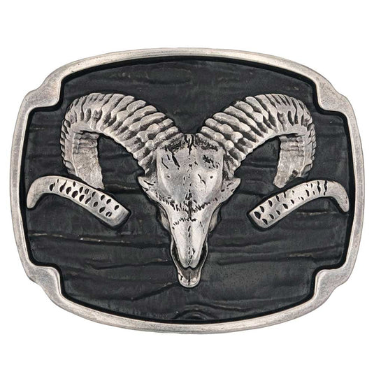 A978S - Montana Silversmiths Rocky Mountain Bighorn Sheep Attitude Buckle