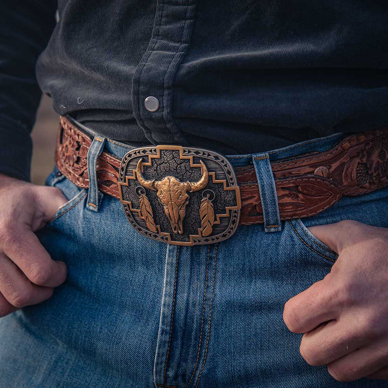 Load image into Gallery viewer, A979P - Montana Silversmiths Southwest Abundance Attitude Buckle
