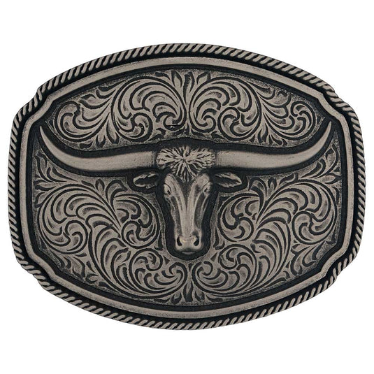 A993S - Montana Silversmiths Longhorn Soul Attitude Buckle