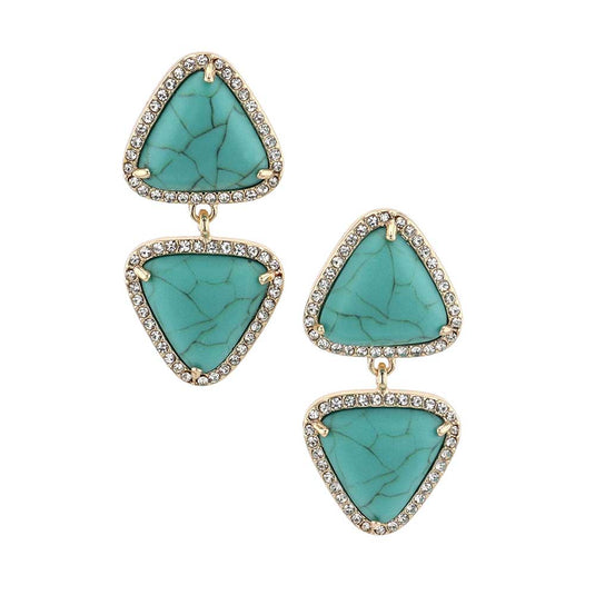 AER5934 - Montana Silversmiths Turquoise Dazzle Attitude Earrings