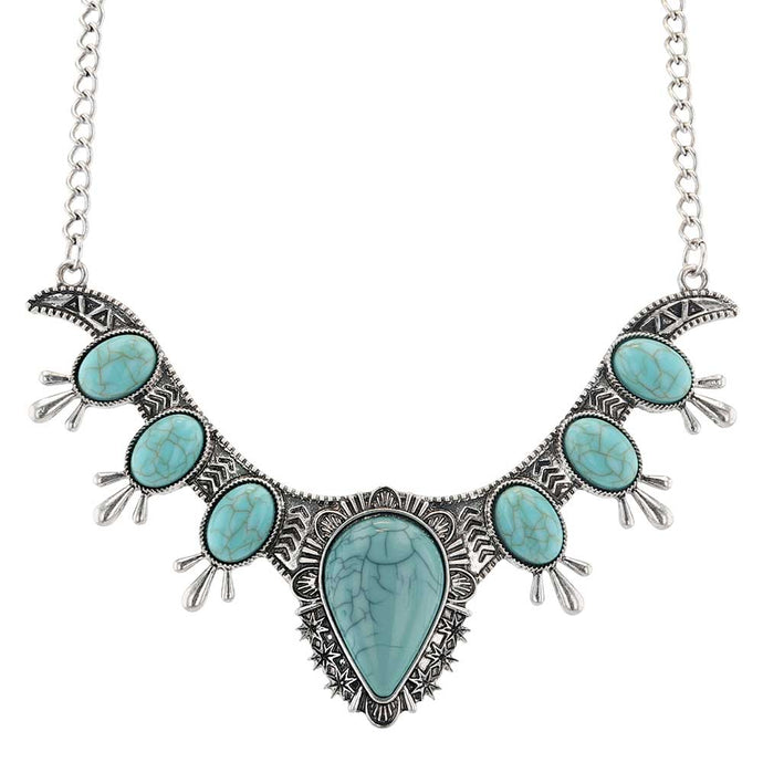 ANC5927 - Montana Silversmiths Turquoise Majesty Attitude Collar Necklace