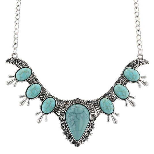 ANC5927 - Montana Silversmiths Turquoise Majesty Attitude Collar Necklace