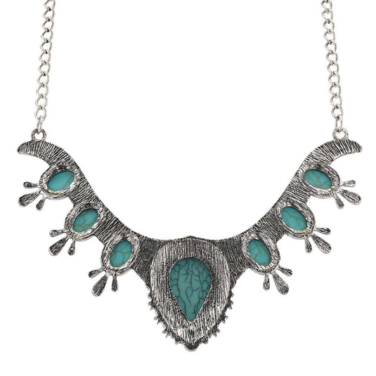 ANC5927 - Montana Silversmiths Turquoise Majesty Attitude Collar Necklace