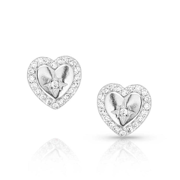 ER5606 - Montana Silversmiths Love in my Heart Crystal Earrings