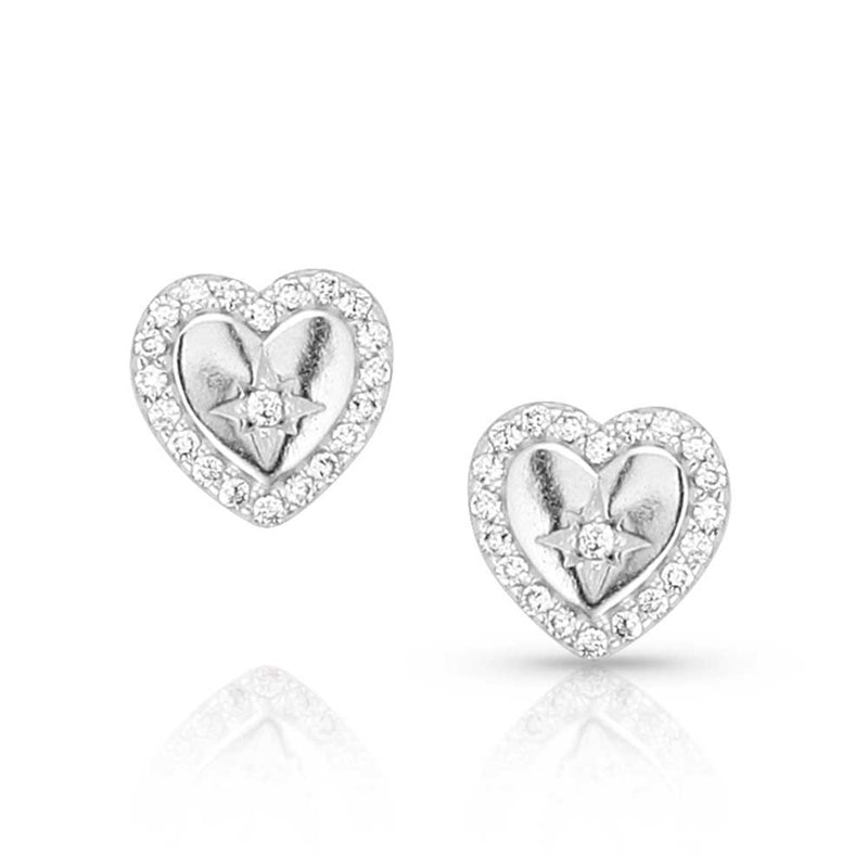 Load image into Gallery viewer, ER5606 - Montana Silversmiths Love in my Heart Crystal Earrings
