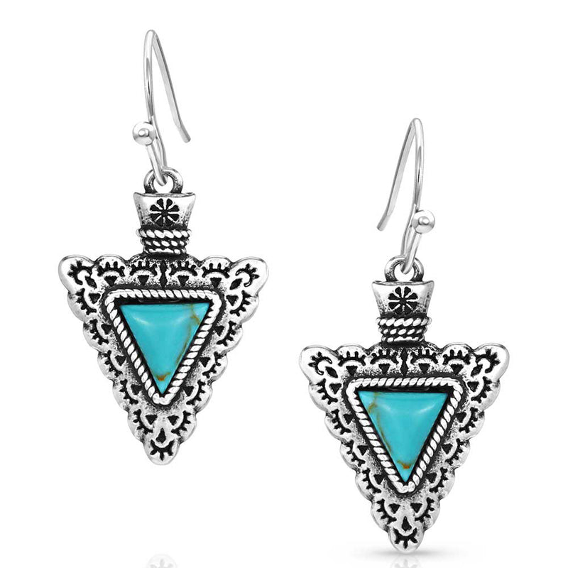 Load image into Gallery viewer, ER5631 - Montana Silversmiths Established Strength Turquoise Earrings
