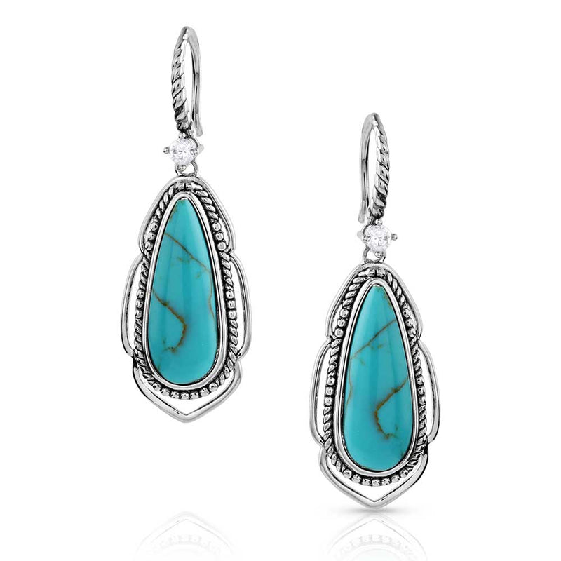 Load image into Gallery viewer, ER5721 - Montana Silversmiths Radiant Western Skies Turquoise Earrings
