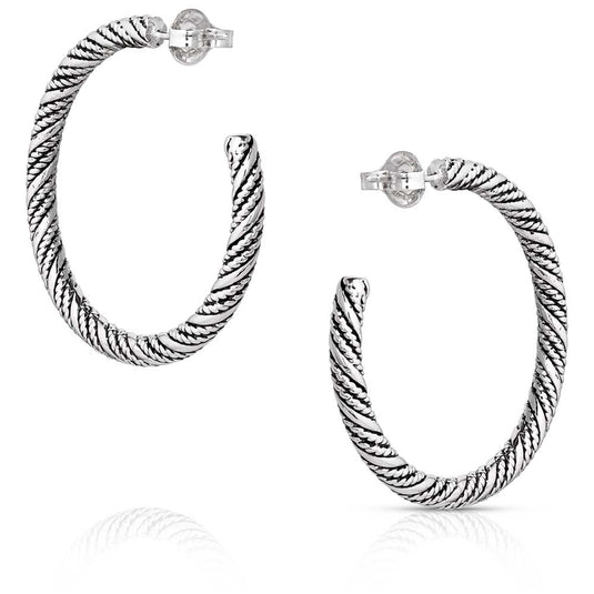 ER6033 - Montana Silversmiths Subtle Style Hoop Earrings