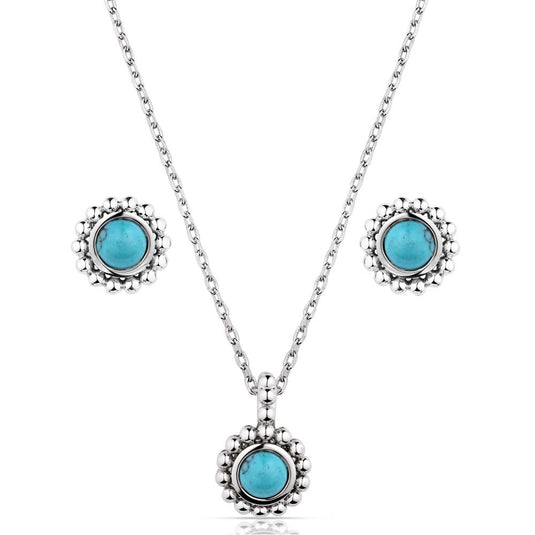 JS5954 - Montana Silversmiths Blue Waters Turquoise Jewelry Set