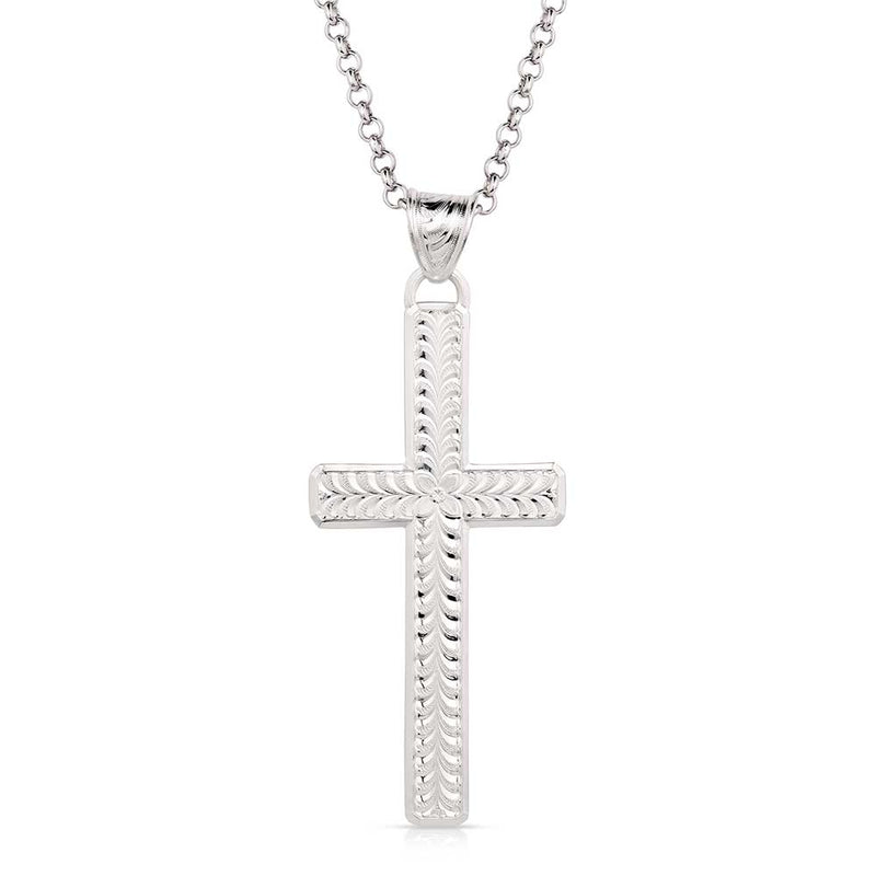 Load image into Gallery viewer, NC5890 - Montana Silversmiths Brilliant Belief Cross Necklace
