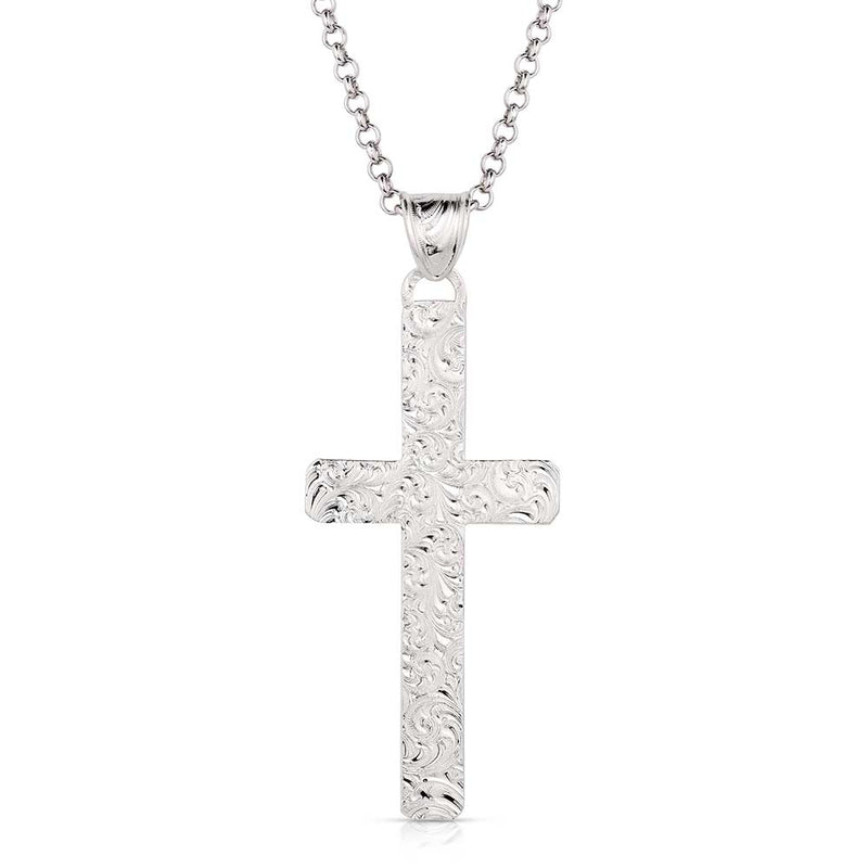 Load image into Gallery viewer, NC5890 - Montana Silversmiths Brilliant Belief Cross Necklace
