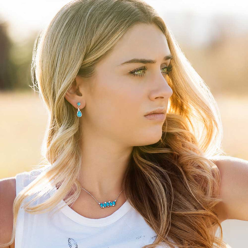 Load image into Gallery viewer, NC5952 - Montana Silversmiths Blue Sands Turquoise Necklace
