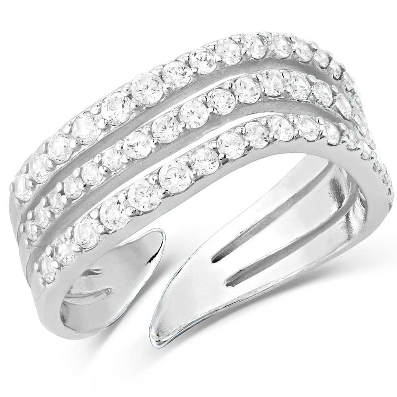 Load image into Gallery viewer, RG5609 - Montana Silversmiths Calm Waters Crystal Open Ring
