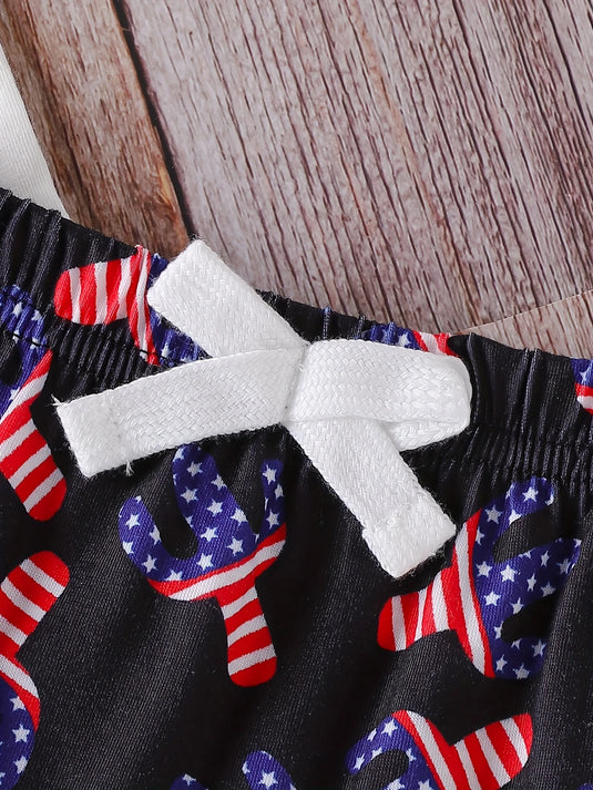 TMCHD34 - Baby & Child 2 Piece Set Patriot Cow