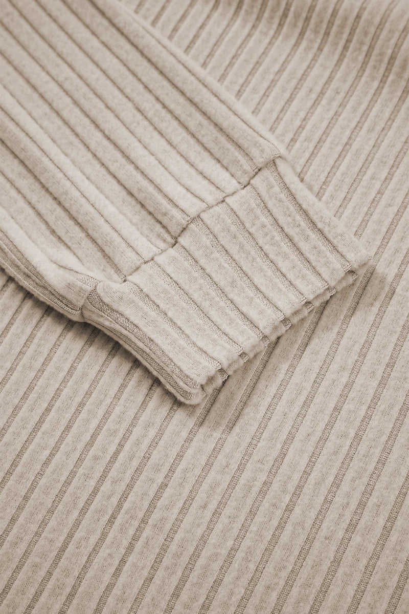 Load image into Gallery viewer, DLLS188 - Ladies Jet Stream Ribbed Texture Round Neck Long Sleeve Rounded Hem Knit Top
