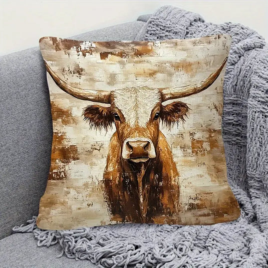 TMPL29 - Set of 2 - 18" x 18" Texas Longhorn Throw Pillows