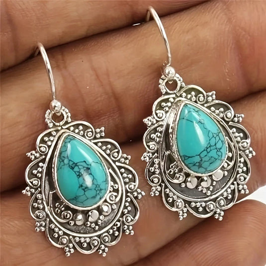 TMER48 - Turquoise Dangle Drop Earrings