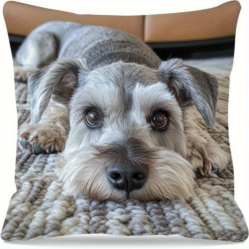 Load image into Gallery viewer, TMPL122 - 1 Piece - 18&quot; x 18&quot; Schnauzer Throw Pillow
