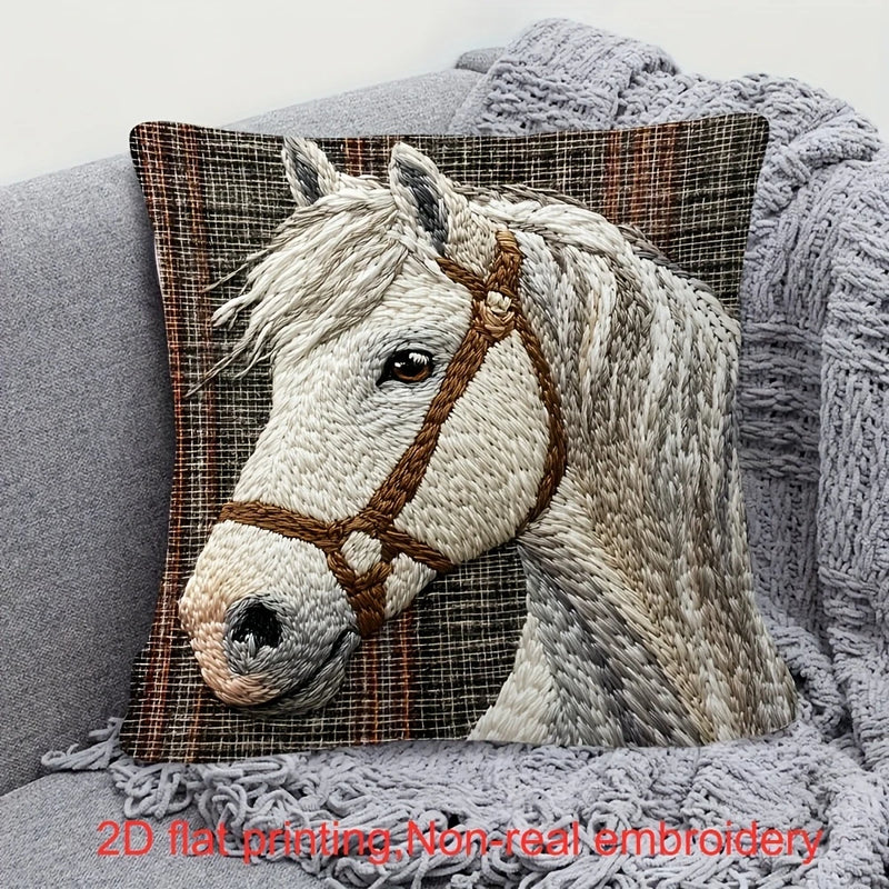 Load image into Gallery viewer, TMPL62 - 18&quot; x 18&quot; Horse Throw Pillow
