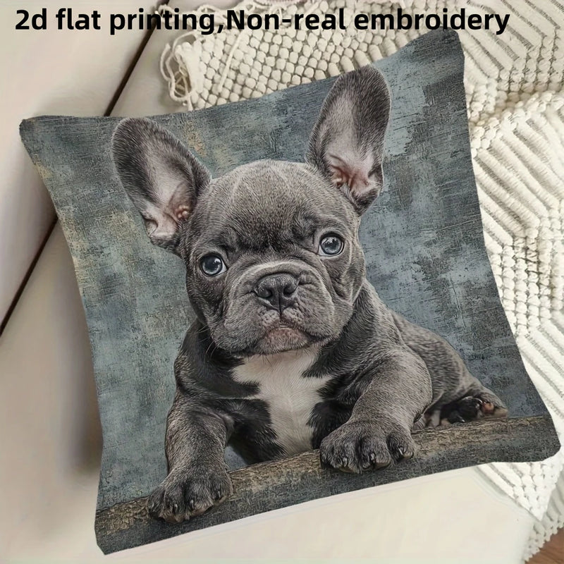 Load image into Gallery viewer, TMPL123 - 1 Piece - 18&quot; x 18&quot; French Bulldog Throw Pillow
