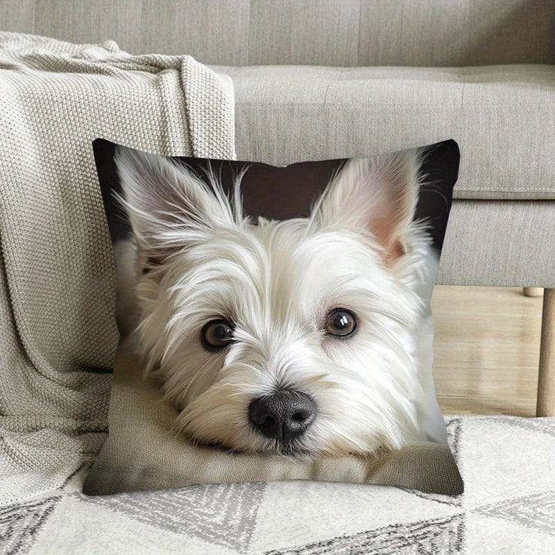 Load image into Gallery viewer, TMPL126 - 1 Piece - 18&quot; x 18&quot; Highland Terrier Throw Pillow
