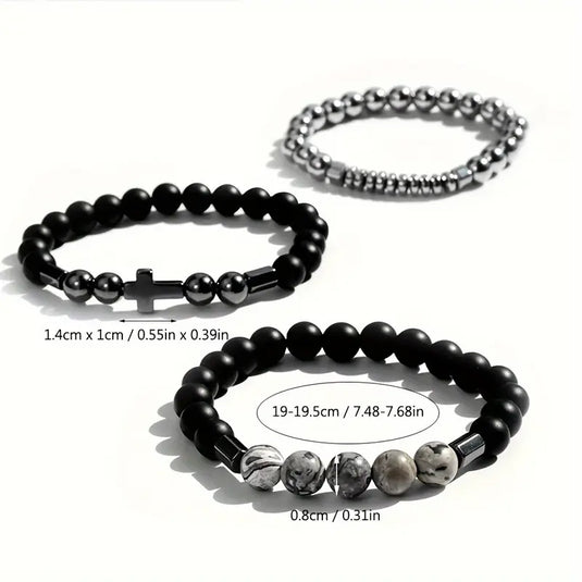 TMBC22 - Cross Bracelet 3 Piece Set