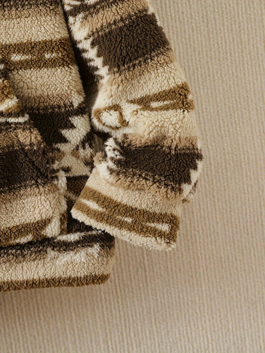 TMCHD21 - Boy's Aztec Print Hooded Sweatshirt