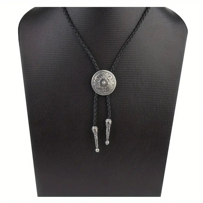 TMBL03 - Round Carved Bolo Tie