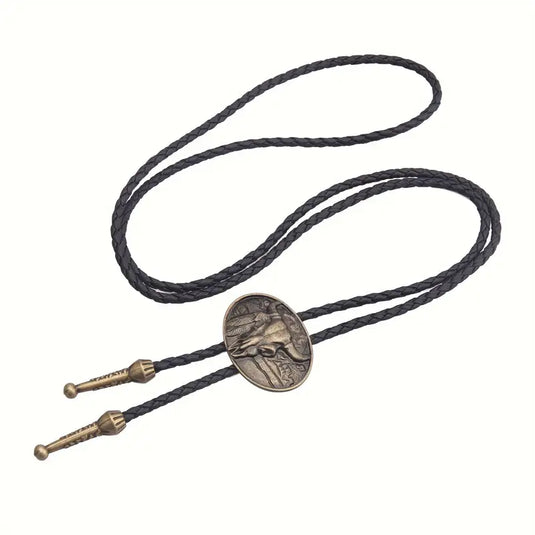 TMBLO5 - Bronze Oval Bolo Tie