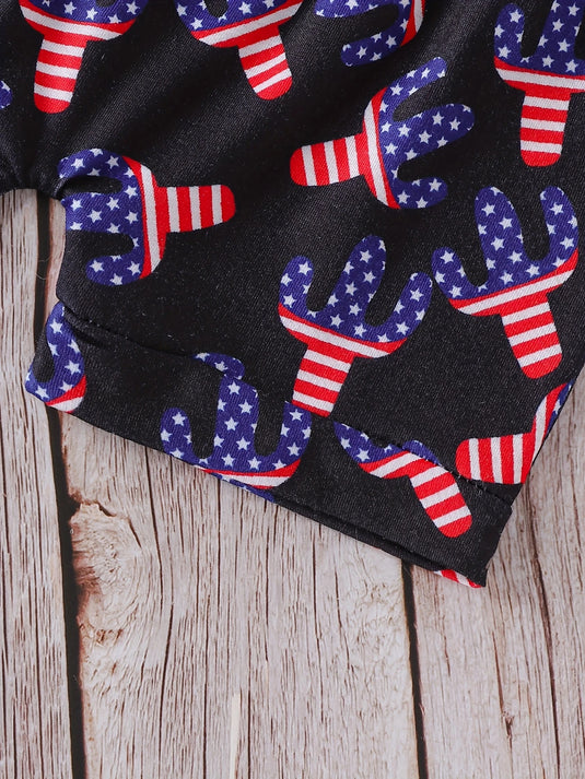 TMCHD34 - Baby & Child 2 Piece Set Patriot Cow