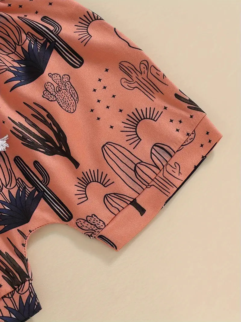 Load image into Gallery viewer, TMCHD13 - Baby Boys 2 Piece Cowboy Print Outfit

