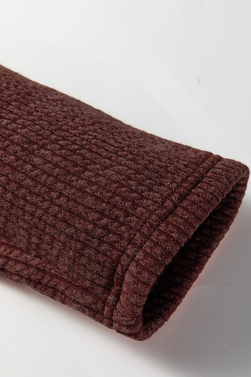 Load image into Gallery viewer, DLLS273 - Ladies Red Sandalwood Ribbed Knit Buttons Front Flap Pocket Casual Shacket
