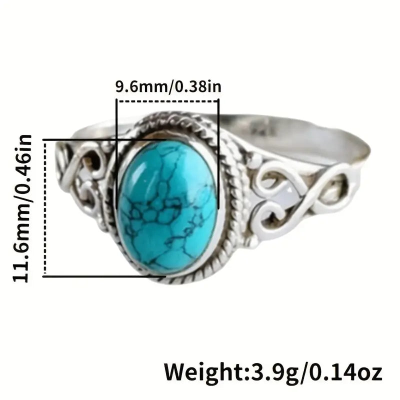 Load image into Gallery viewer, TMRG3 - Vintage Turquoise Ring
