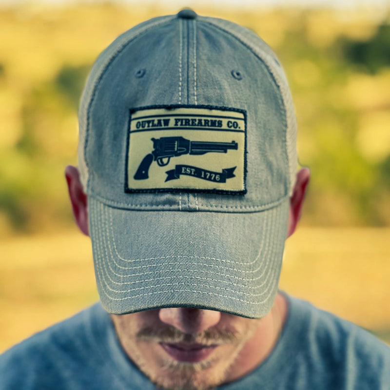 Load image into Gallery viewer, OUT5023 - Grey/Khaki Outlaw Firearms Co. Cap
