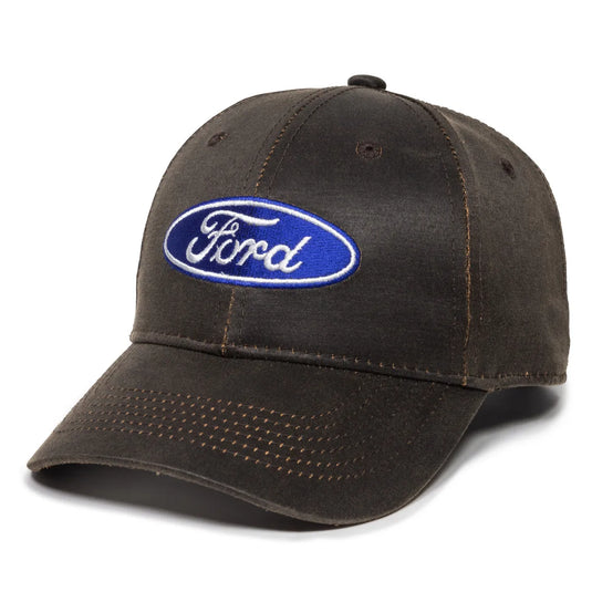 FRD14A - Ford Dark Brown Weathered Cotton Cap