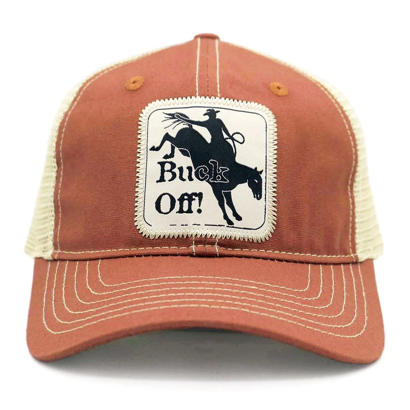 Load image into Gallery viewer, CAP-110-R - Redwood "Buck Off" Trucker Cap
