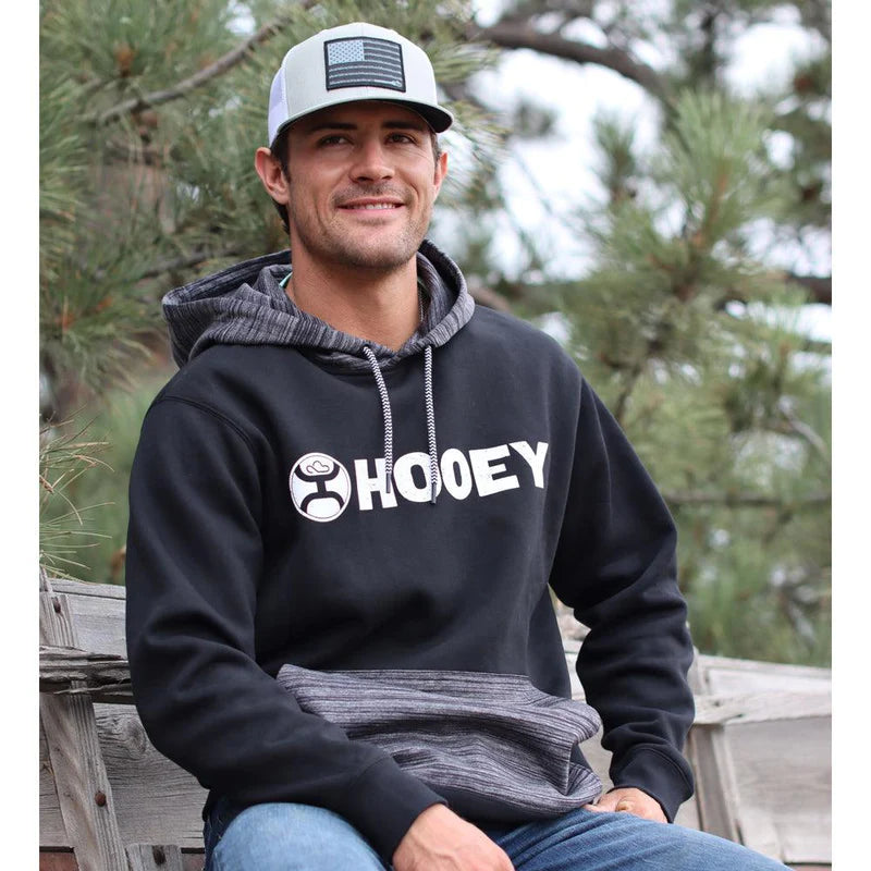 Load image into Gallery viewer, HH1191BK - Hooey &quot;Lock-Up&quot; Black Hoody w/Grey Logo
