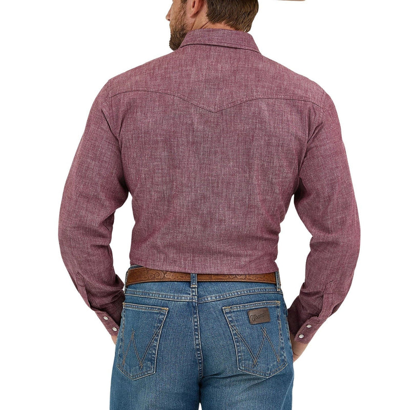 Load image into Gallery viewer, 112369520 - Wrangler Men's Cody Johnson Burgundy Western Snap
