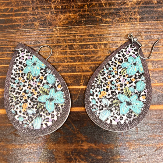 TMER100 - Western PU Leather Drop Earrings