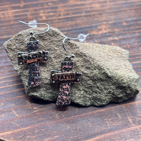 TMER112 - Faith Cross Earrings