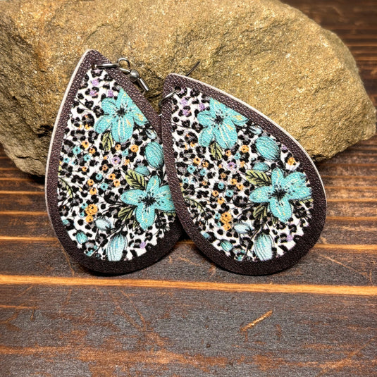 TMER100 - Western PU Leather Drop Earrings