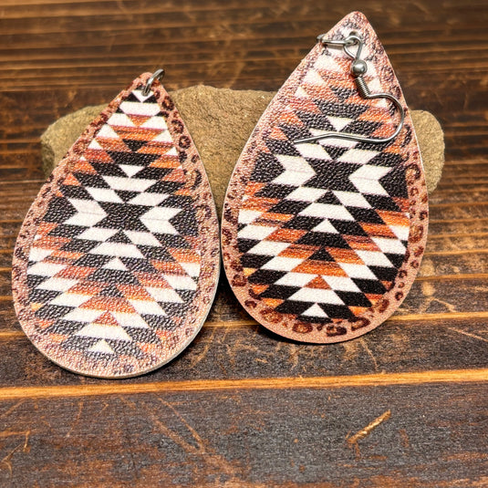 TMER97 - Western PU Leather Drop Earrings