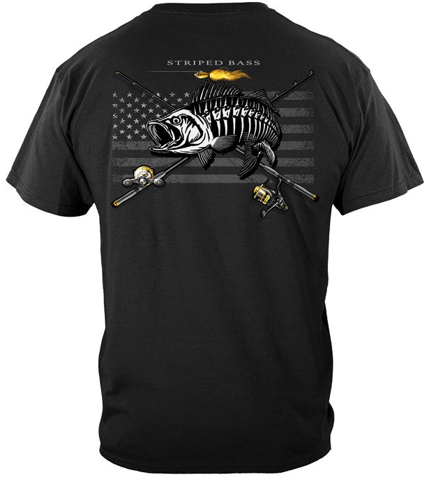 Load image into Gallery viewer, BTB2504 - Black Flag Patriotic Striped Bass
